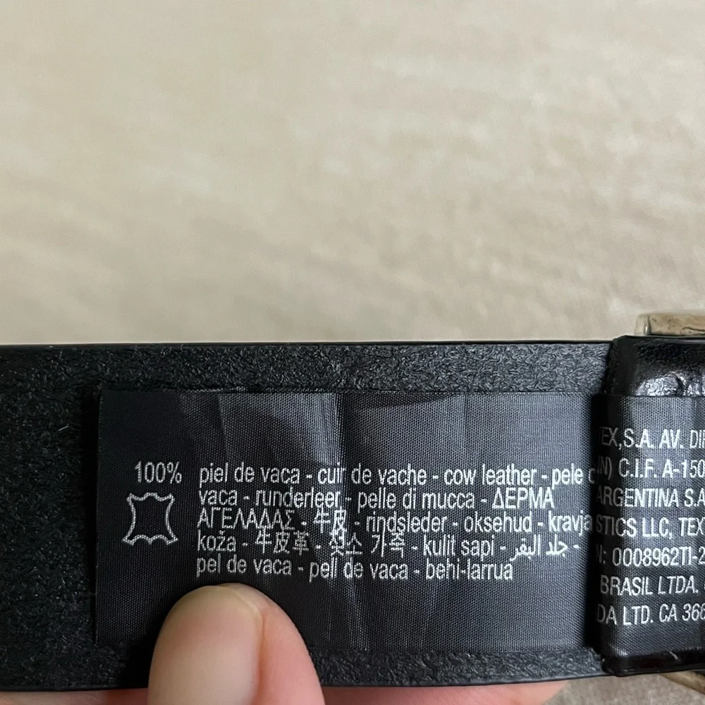 Zara Black Leather Belt Size 85 - Picture 9 of 14